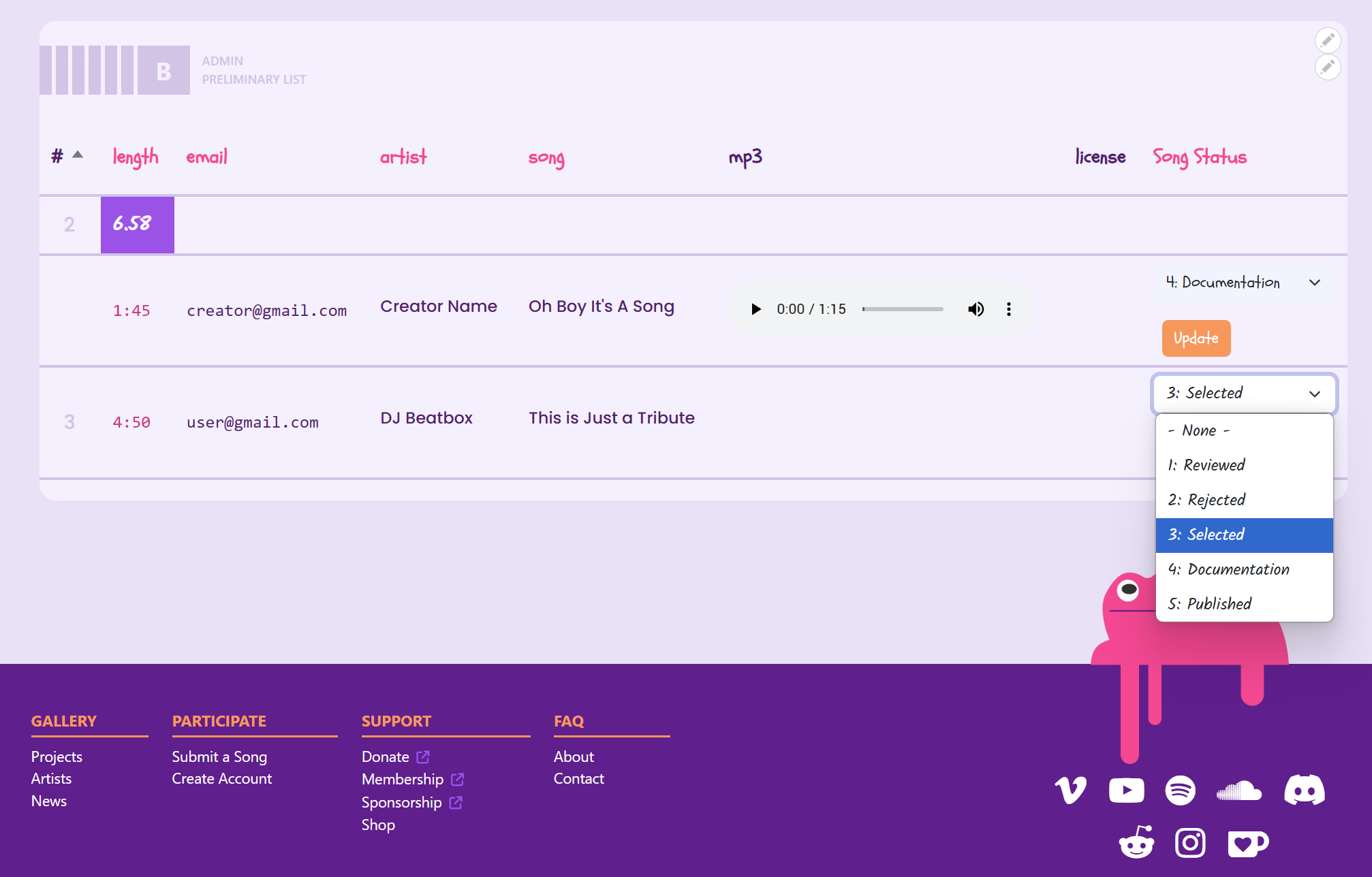 Mixberry Jams project list
