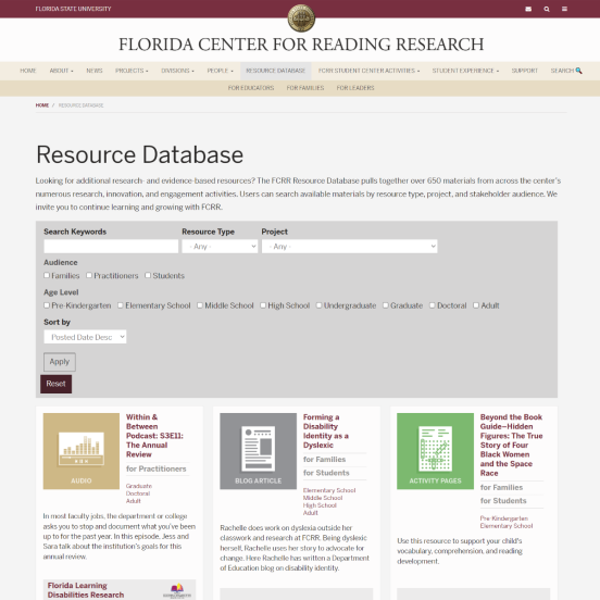 FCRR Website